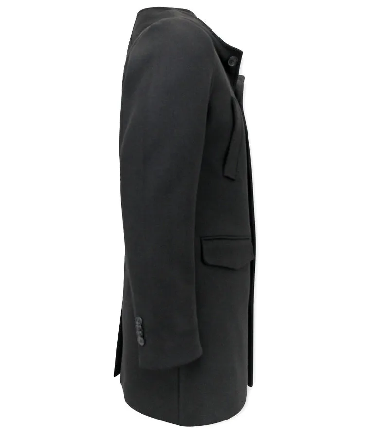 ABRIGOS CLáSICOS CON CAPUCHA PARA HOMBRE  QQC8768  NEGRO
