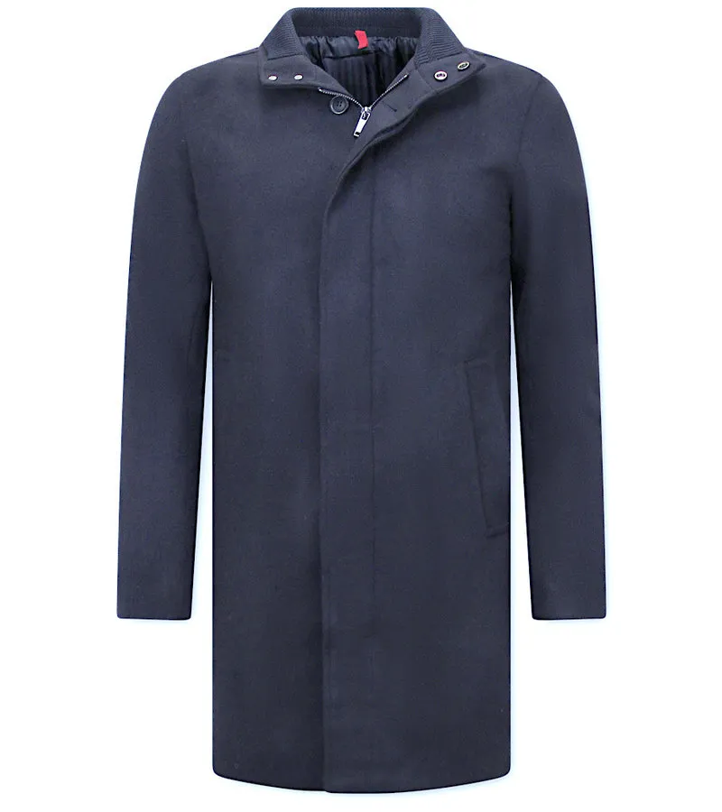 ABRIGOS DE INVIERNO CLáSICOS PARA HOMBRE  QQ8758  AZUL