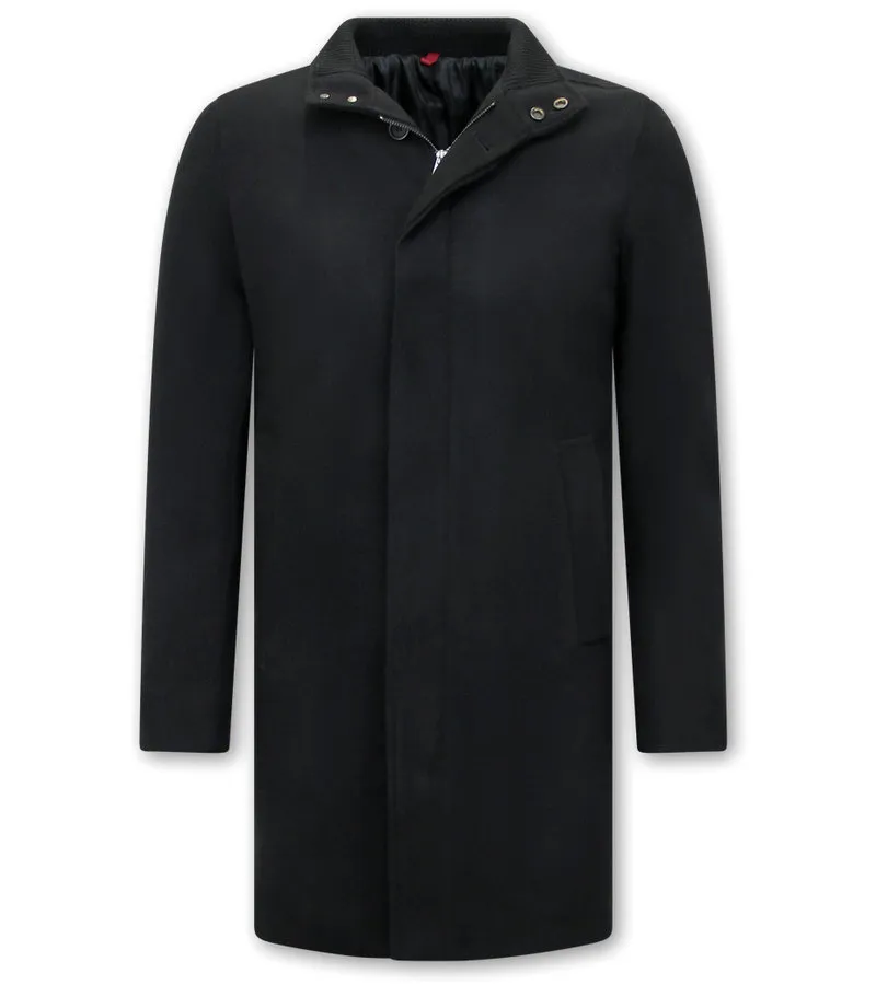 ABRIGOS DE INVIERNO CLáSICOS PARA HOMBRE  QQ8758  NEGRO