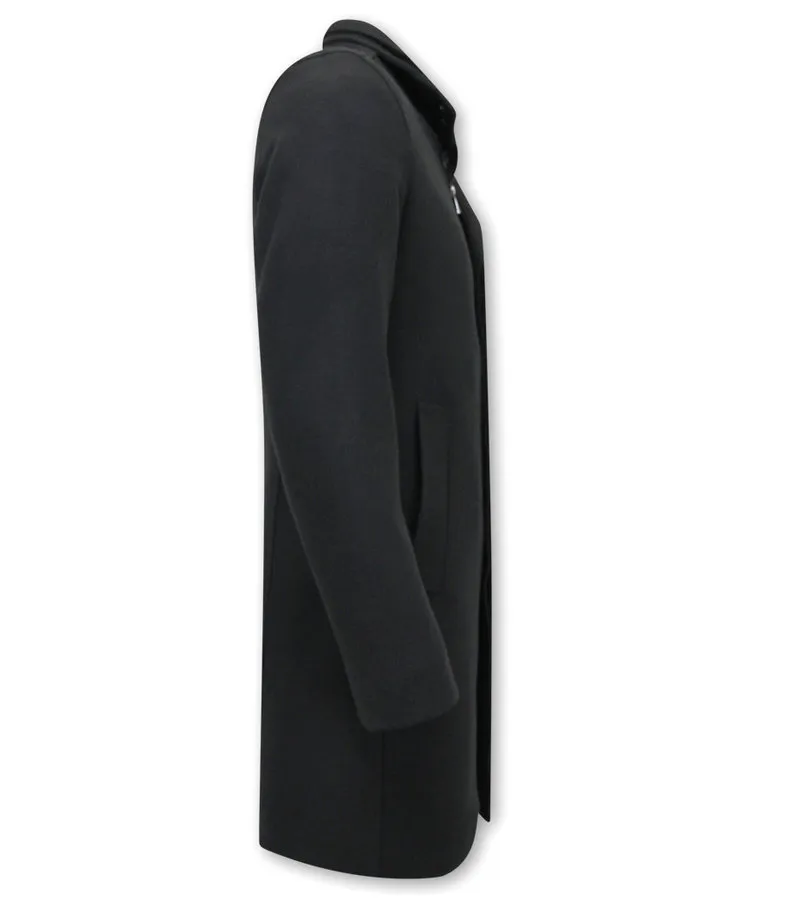 ABRIGOS DE INVIERNO CLáSICOS PARA HOMBRE  QQ8758  NEGRO
