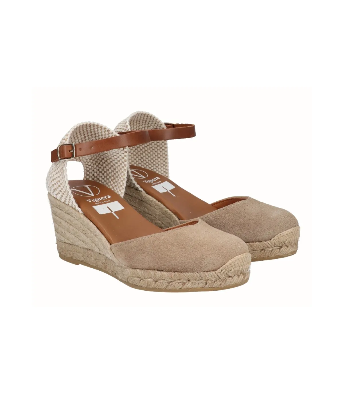 Alpargatas de cuña color beige