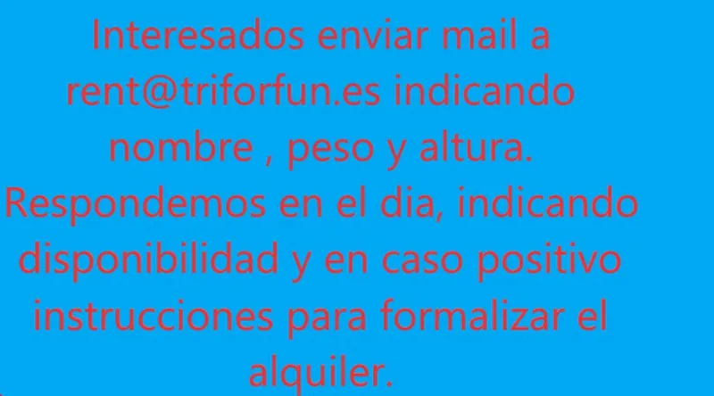 ALQUILER NEOPRENO PARA TRIATLON Y AGUAS ABIERTAS.