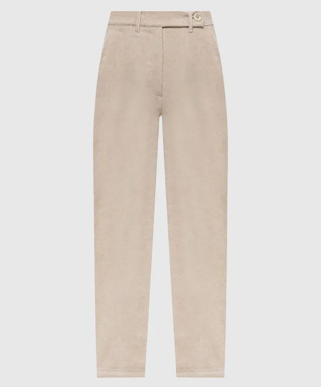 Ballantyne Beige corduroy pants with linen