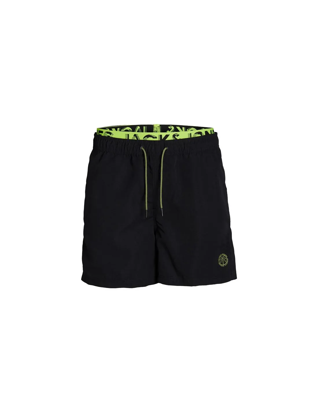 Bañador Jack & Jones Jpstfiji Jjswim Db Wb Neon Negro Infantil