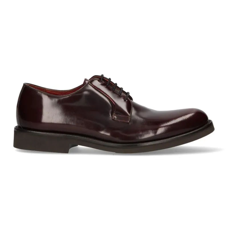 Blucher piel burdeos piso goma