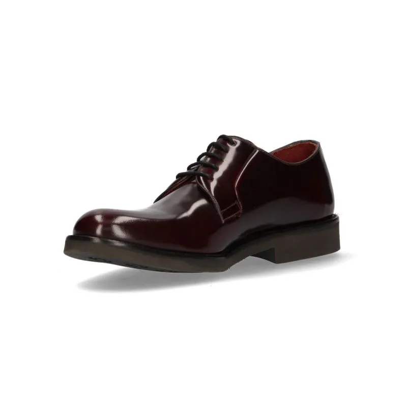Blucher piel burdeos piso goma
