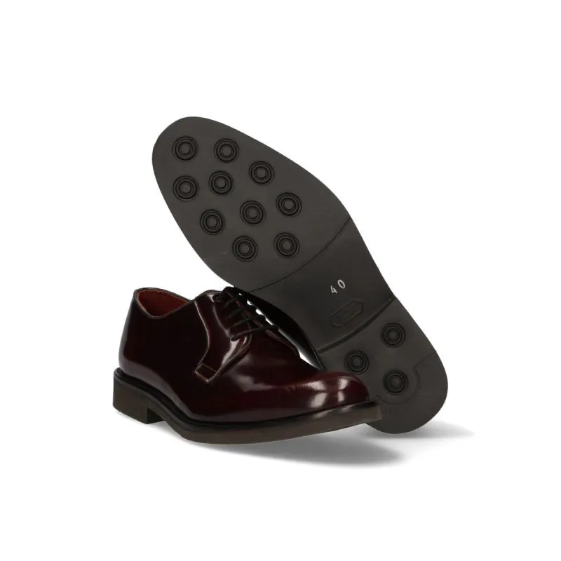 Blucher piel burdeos piso goma