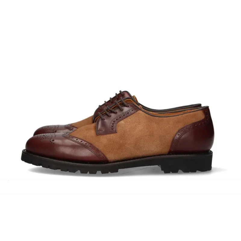 Blucher piel y ante camel