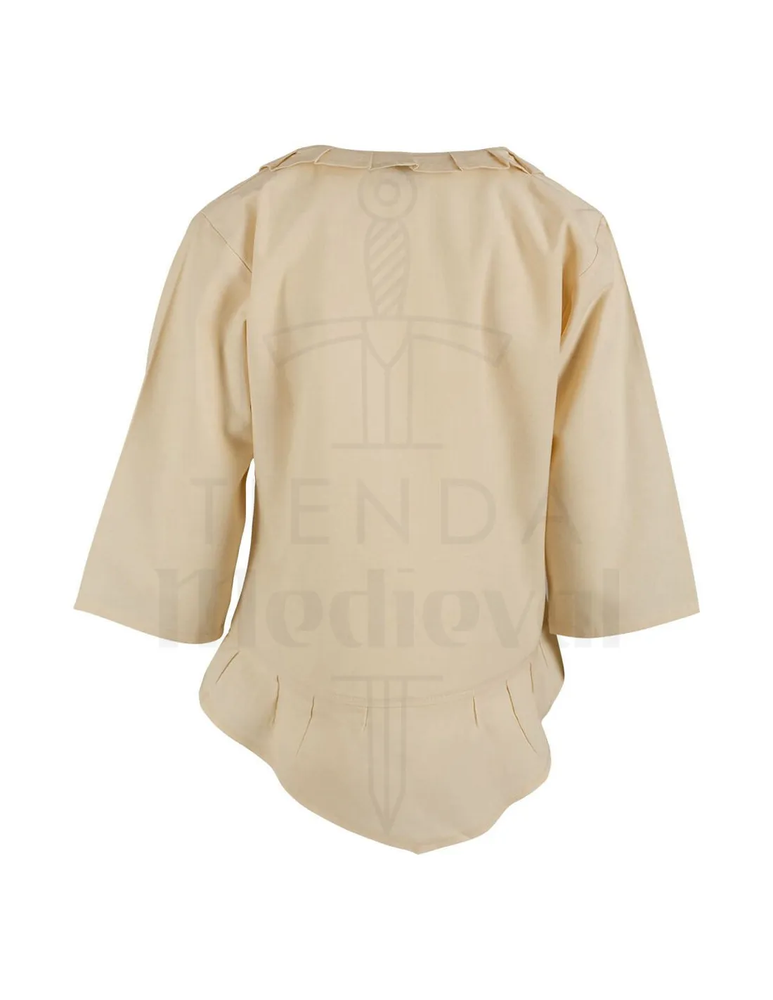 Blusa medieval algodón modelo Josefina, crema