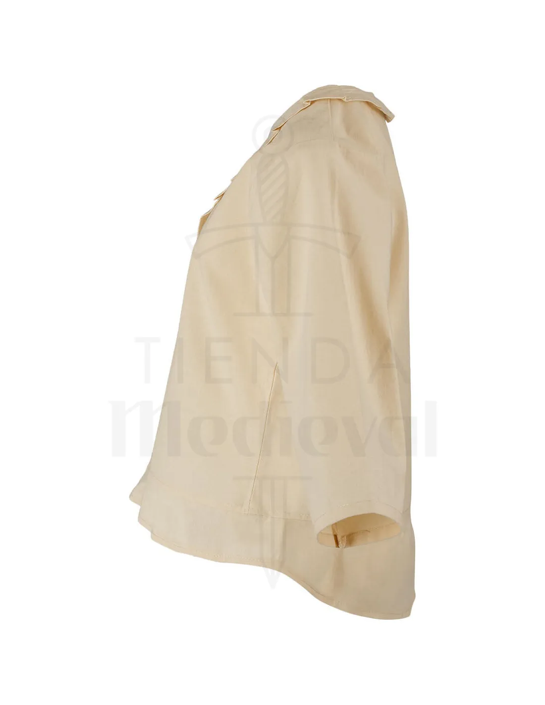 Blusa medieval algodón modelo Josefina, crema