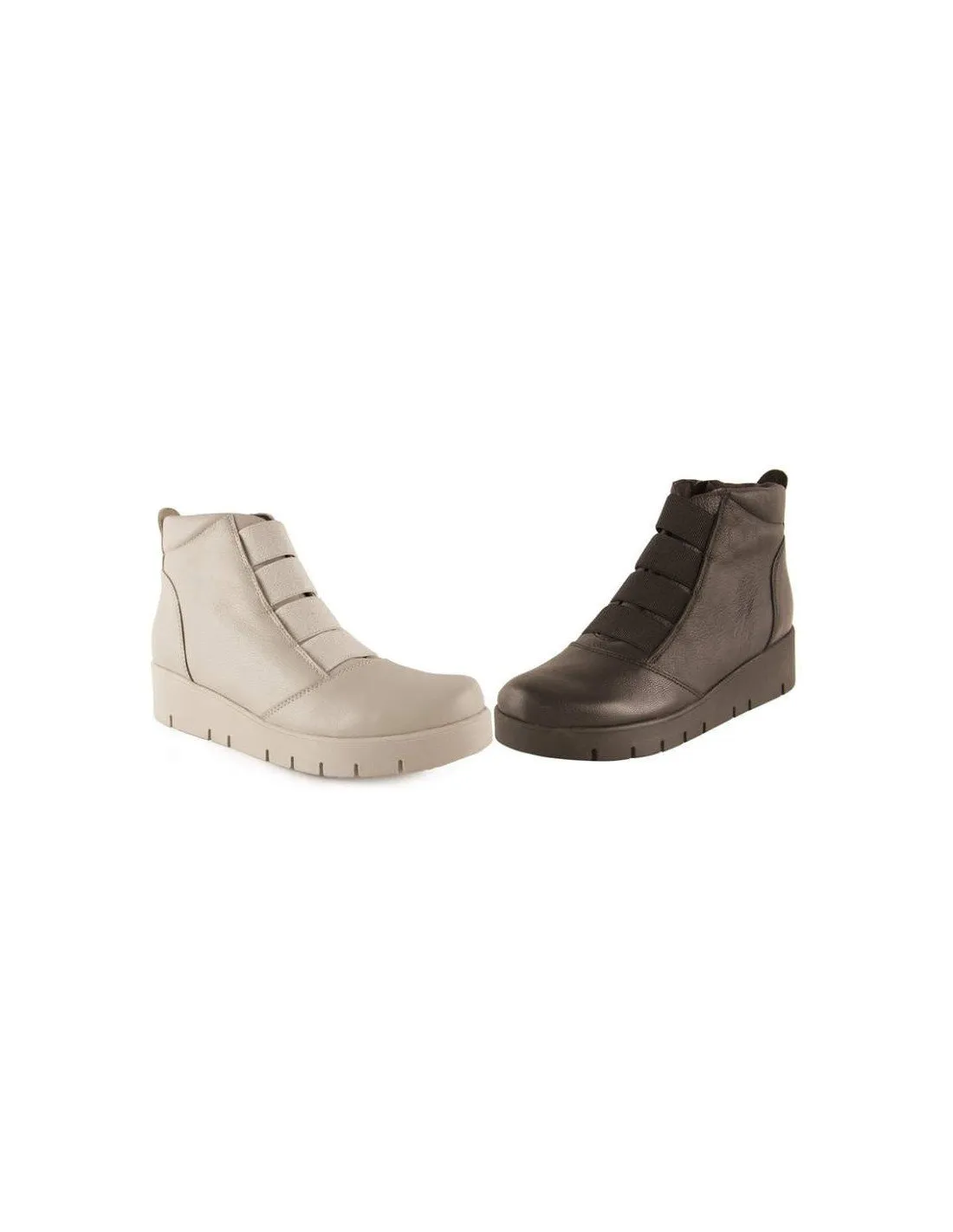 Botines mujer elásticos y cremallera