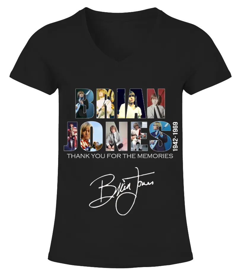 BRIAN JONES 19421969 CAMISETA CUELLO PICO MUJER
