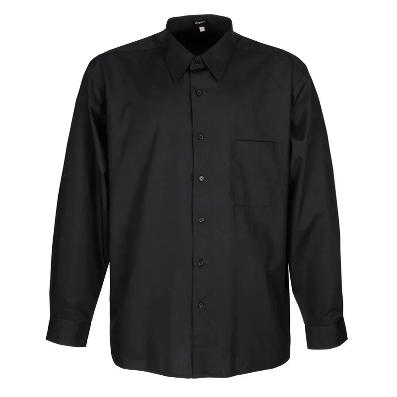 CAMISA CAMARERO DE MANGA LARGA NEGRA  SAGER
