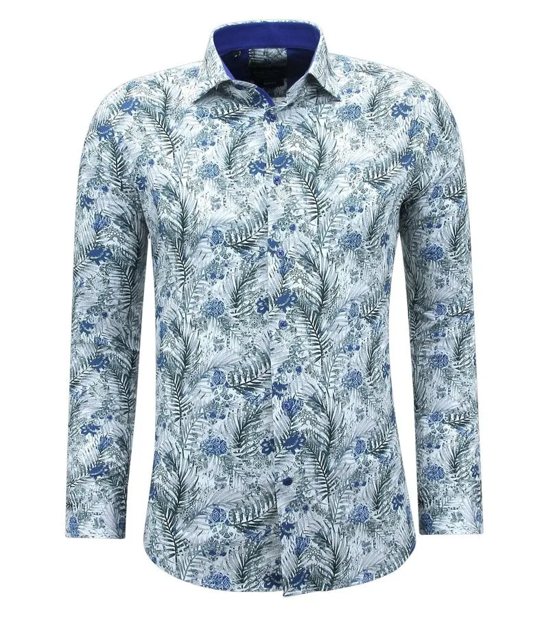 CAMISA DE ALGODóN PARA HOMBRE CON ESTAMPADO  3138  BLANCO