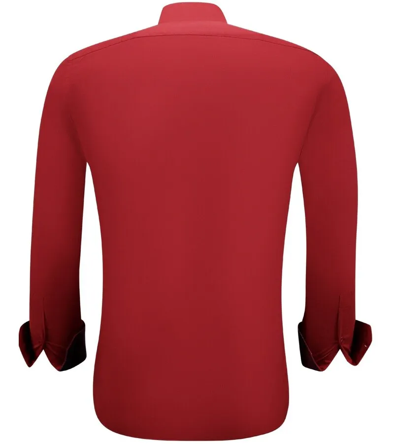 CAMISA DE ALGODóN SLIM FIT STRETCH PARA HOMBRE ROJA