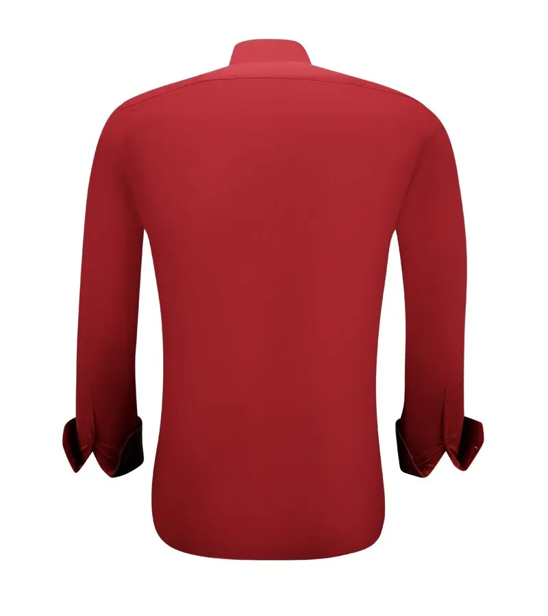 CAMISA DE ALGODóN SLIM FIT STRETCH PARA HOMBRE ROJA