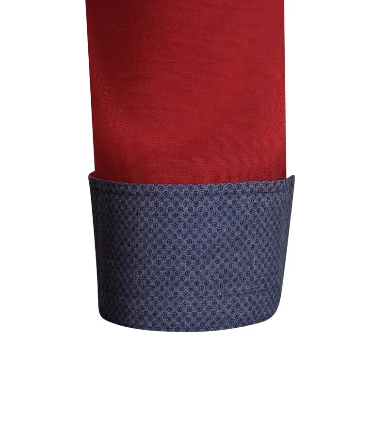 CAMISA DE ALGODóN SLIM FIT STRETCH PARA HOMBRE ROJA