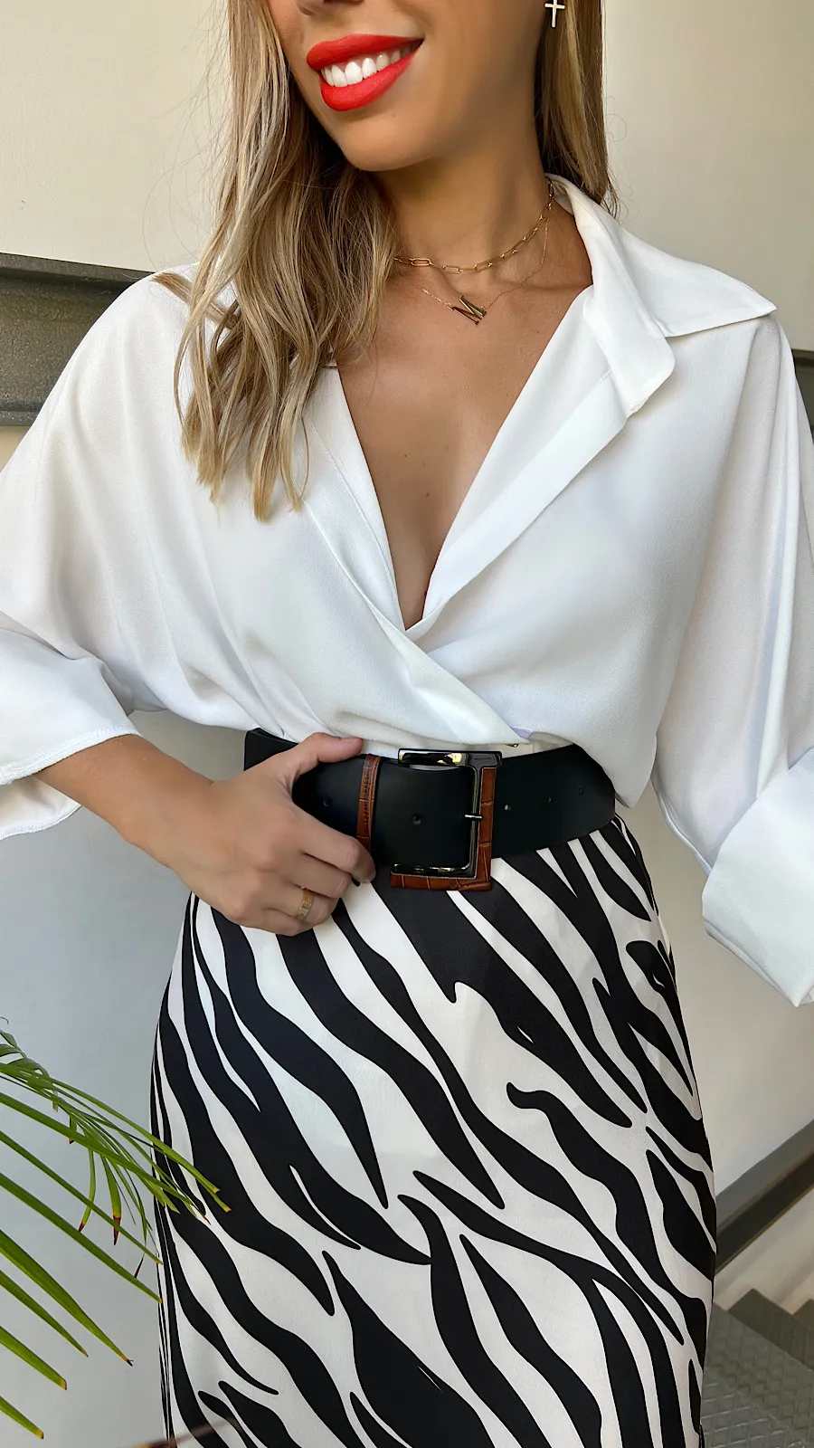 Camisa Francesa Botones Coffee