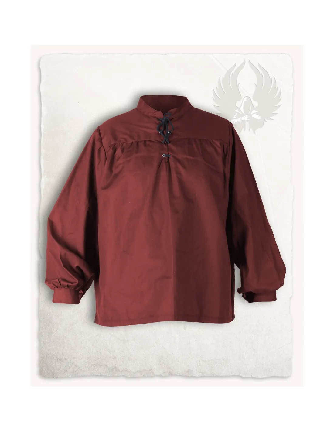 Camisa medieval Roland en Burdeos, unisex