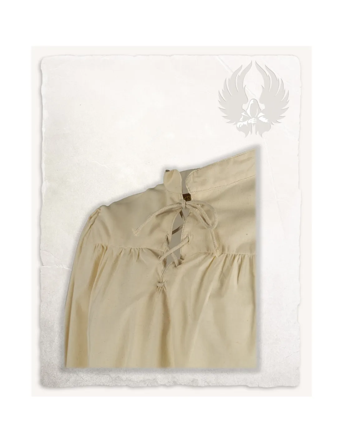 Camisa medieval Roland en Crema, unisex