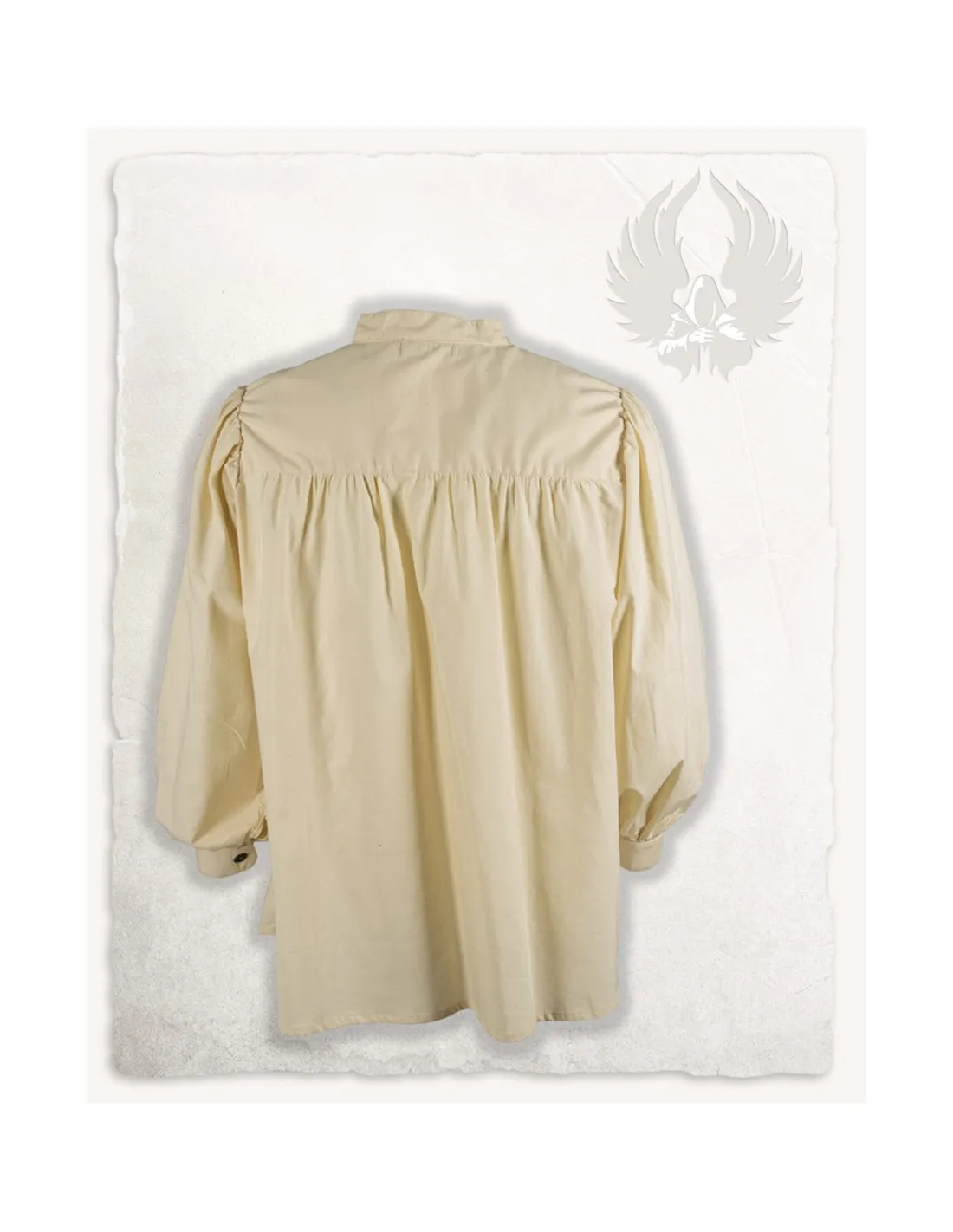 Camisa medieval Roland en Crema, unisex