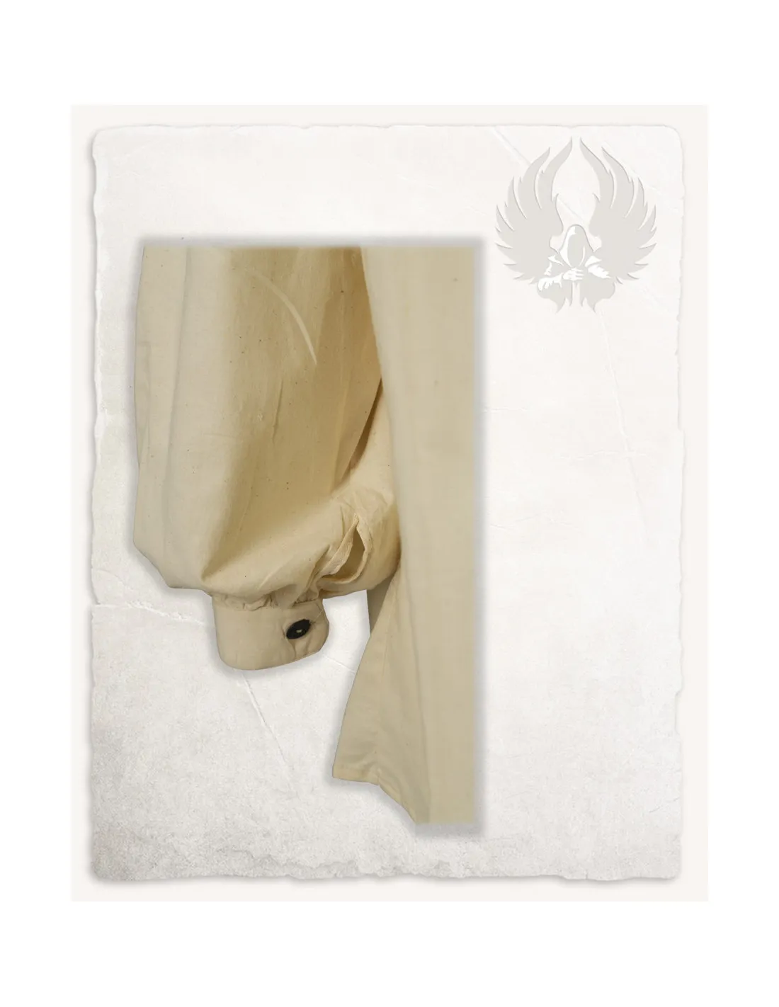 Camisa medieval Roland en Crema, unisex