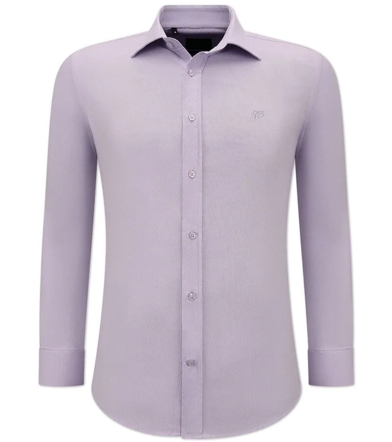 CAMISA OXFORD BANCO A MEDIDA PARA HOMBRE  3128  PúRPURA