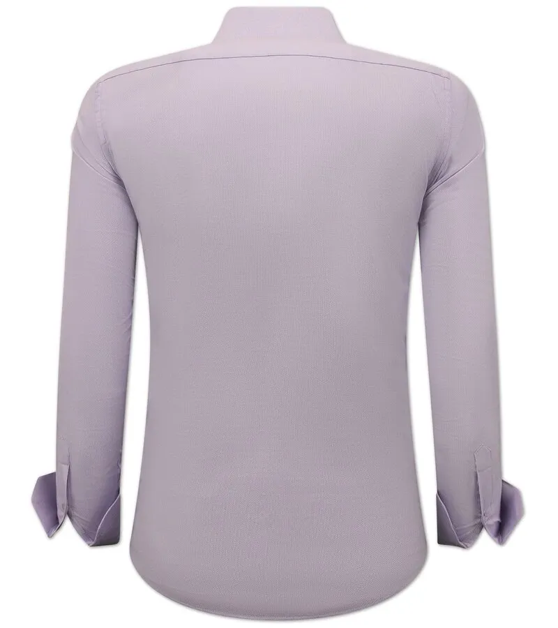 CAMISA OXFORD BANCO A MEDIDA PARA HOMBRE  3128  PúRPURA