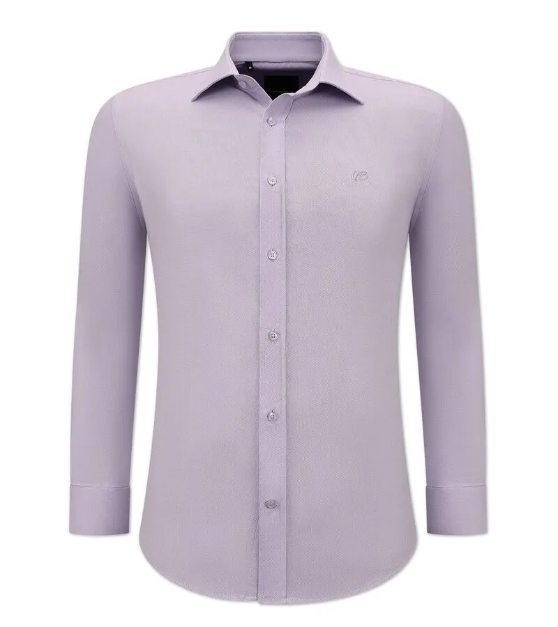 CAMISA OXFORD BANCO A MEDIDA PARA HOMBRE  3128  PúRPURA