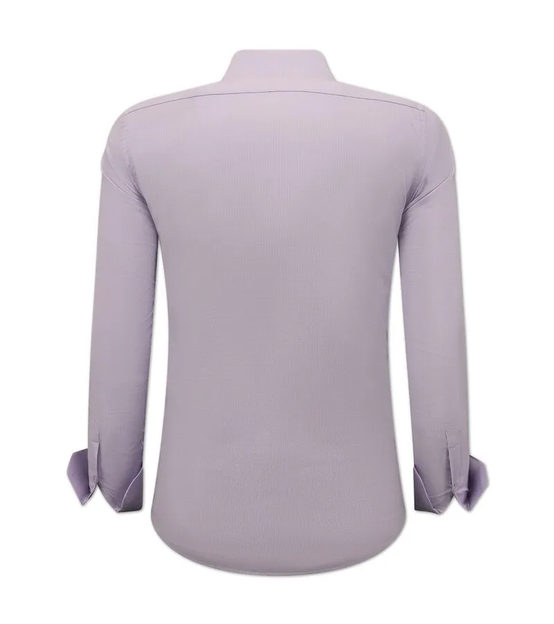 CAMISA OXFORD BANCO A MEDIDA PARA HOMBRE  3128  PúRPURA