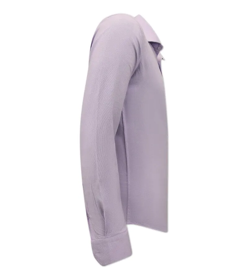 CAMISA OXFORD BANCO A MEDIDA PARA HOMBRE  3128  PúRPURA