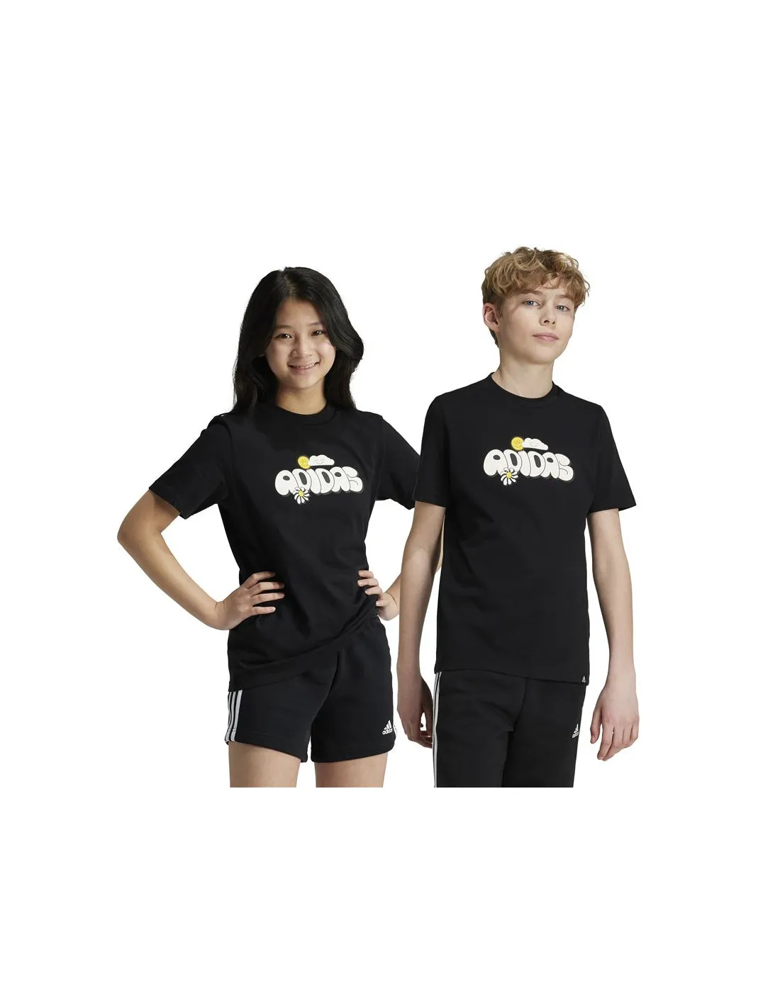 Camiseta adidas Fun Graphic Infantil Negro