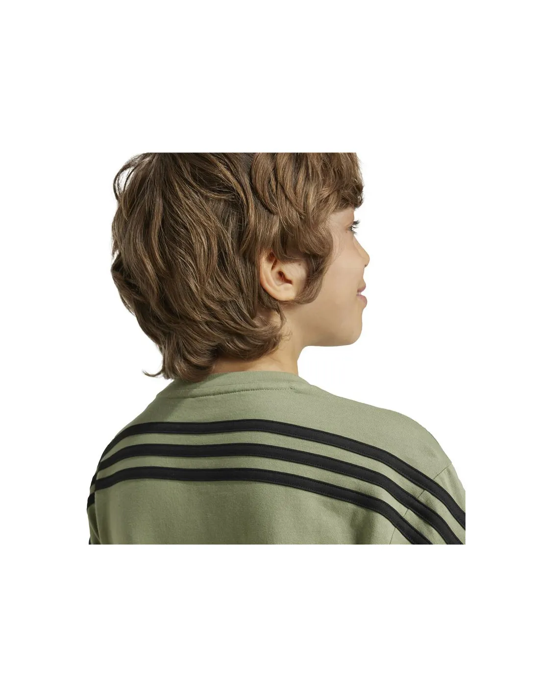 Camiseta adidas Future Icons 3 Stripes Infantil Verde