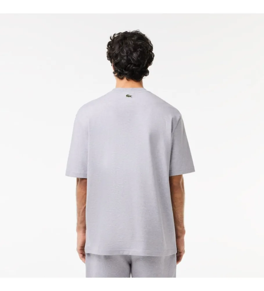 Camiseta con estampado gris