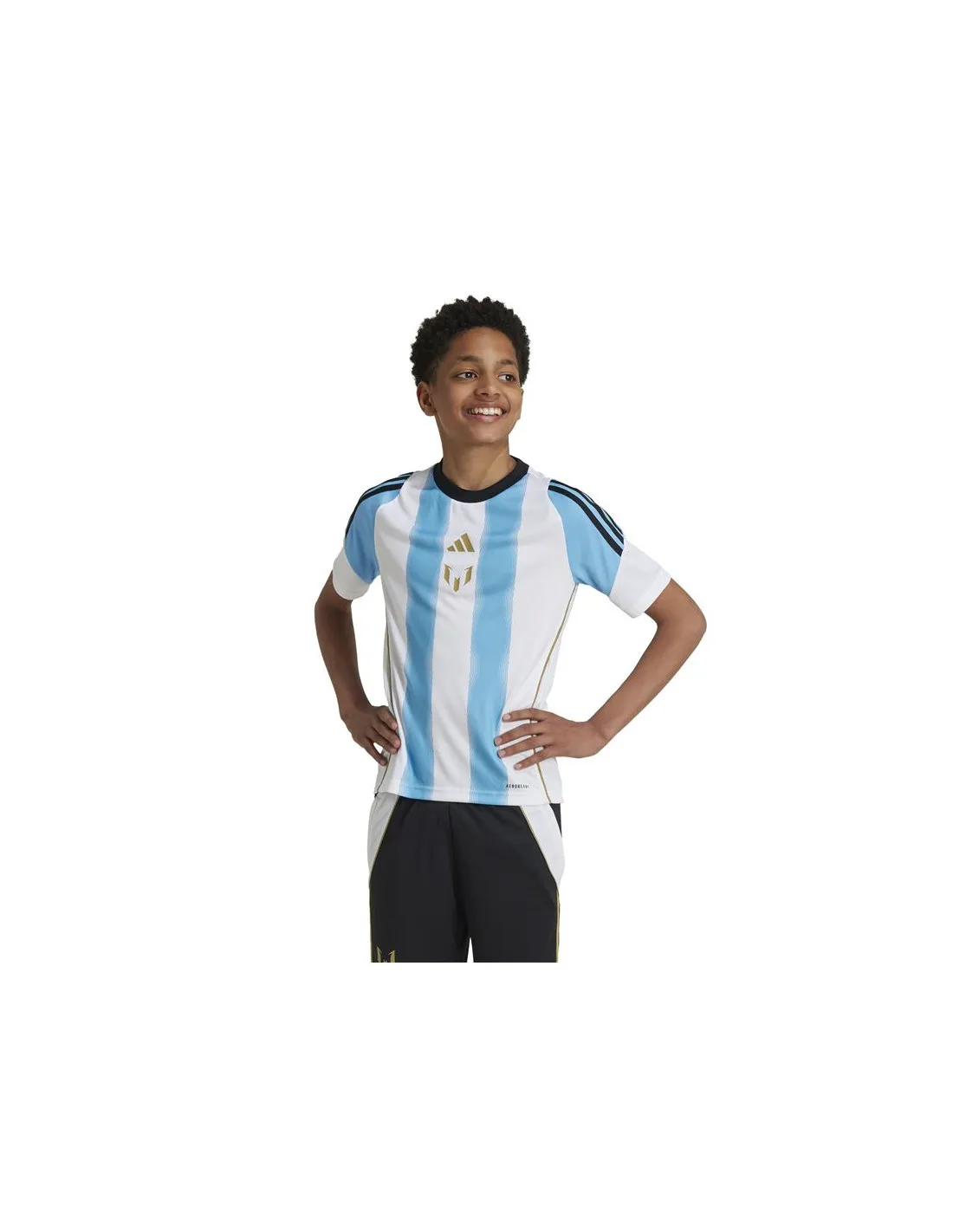 Camiseta de Fútbol adidas Messi Training Infantil Blanco