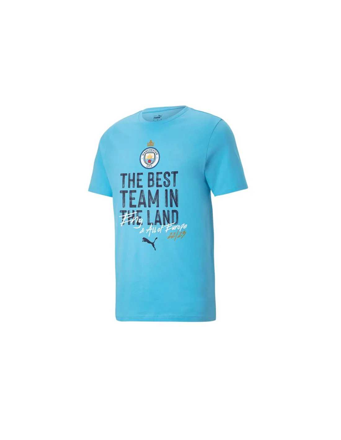 Camiseta de Fútbol Puma Manchester City UCL Winners Azul Infantil