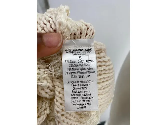 Camiseta de punto ZADIG & VOLTAIRE.Sintético Internacional S Crudo 