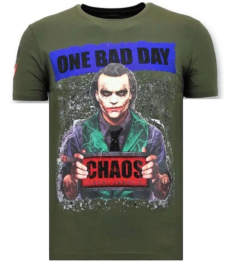 CAMISETA EXCLUSIVA DE LOS HOMBRES  EL JOKER HOMBRE  VERDE