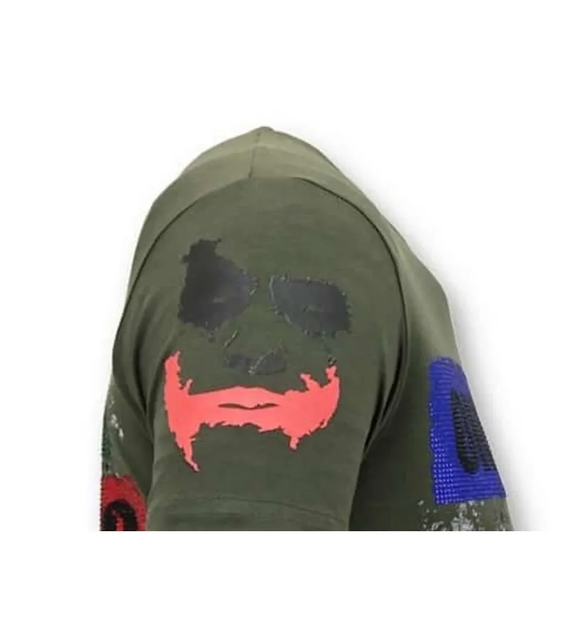 CAMISETA EXCLUSIVA DE LOS HOMBRES  EL JOKER HOMBRE  VERDE