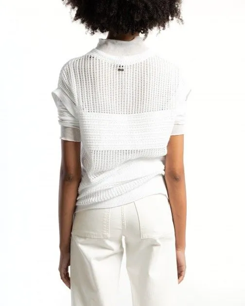 Camiseta larga Armani Exchange 3DYH1N Blanco