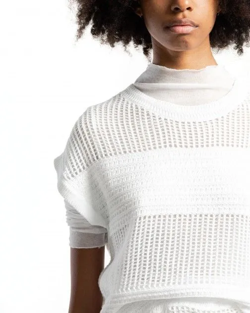 Camiseta larga Armani Exchange 3DYH1N Blanco