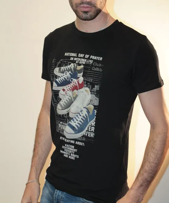 CAMISETA ORIGINAL HOMBRE LOWCOSTMANIA 5416 NEGRO