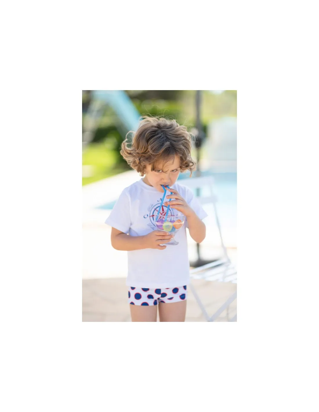 Camiseta para niño Lunar de Dolce Petit Verano