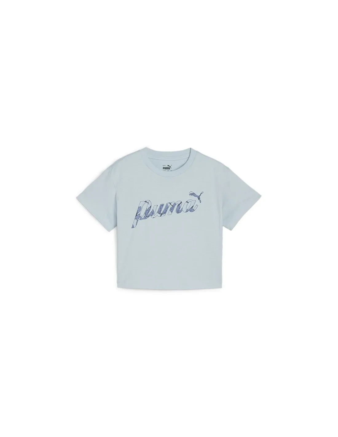 Camiseta Puma Essentials+ Blossom Turquesa Infantil