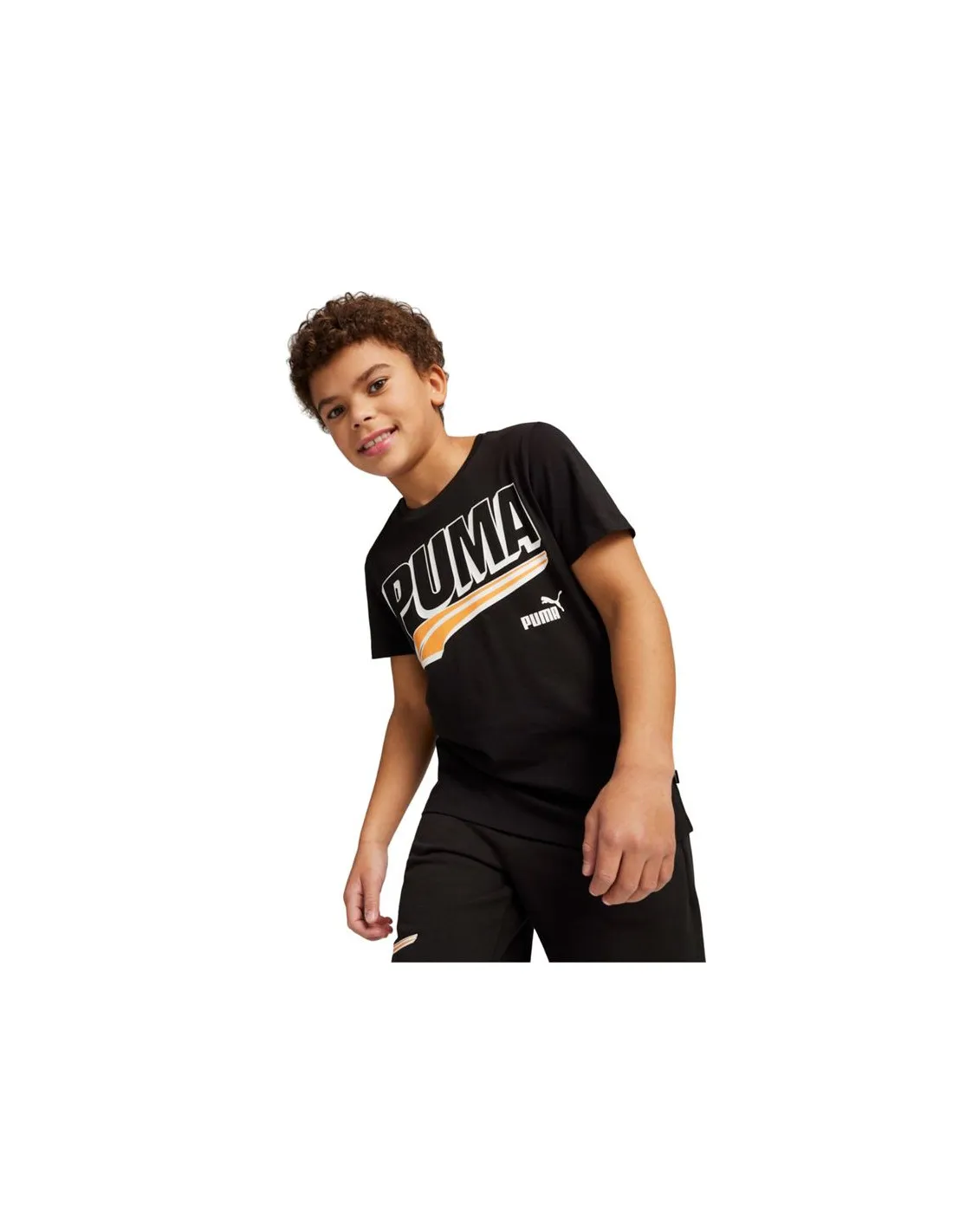 Camiseta Puma Essentials+ MID 90s Graphic Negro Infantil