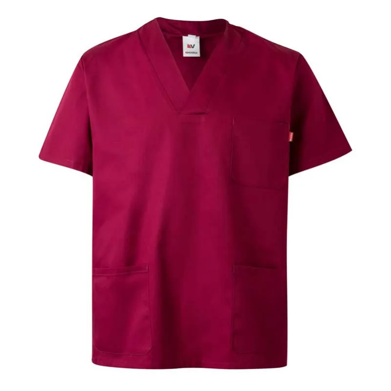 CAMISOLA PIJAMA SANITARIA COLOR BURDEOS  VELILLA