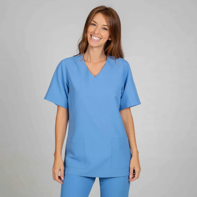 CAMISOLA PIJAMA UNISEX DE MICROFIBRA CELESTE NEREA  GARY'S