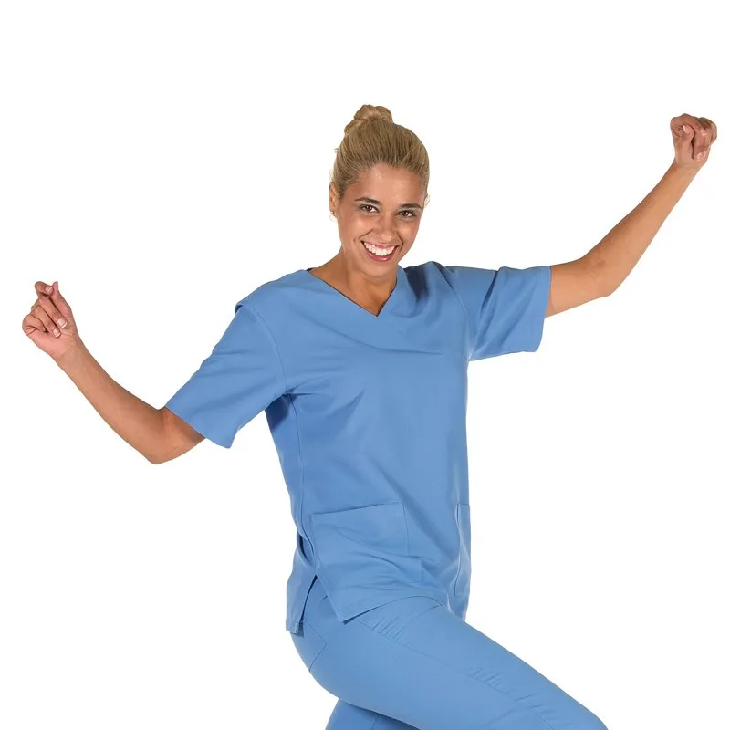 CAMISOLA PIJAMA UNISEX DE MICROFIBRA CELESTE NEREA  GARY'S
