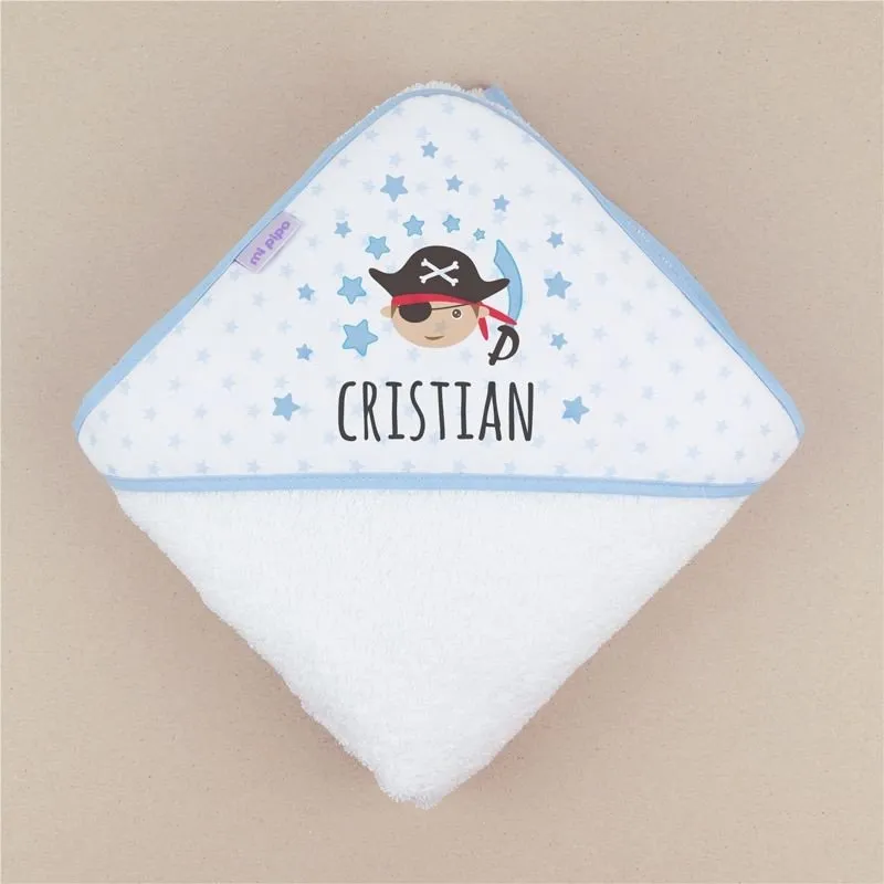 Capa de baño bebé Pirata personalizada