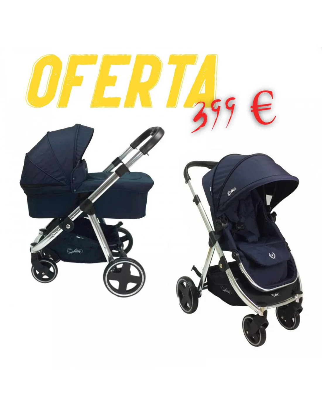 Carrito bebé dos piezas Ona de Arrue